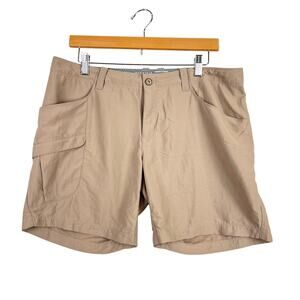 Mountain Hardwear 10 Women's Hiking Outdoors Lightweight Tan/Khaki Shorts